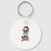 Funny Hail Santa Claus Skull Skeleton Antichrist C Schlüsselanhänger (Vorderseite)