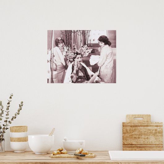 Funny Hair Salon Poster (Küche)