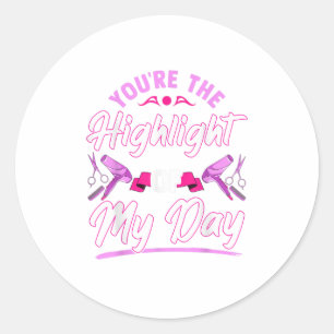 Funny Hair Stylist Barbershop Geschenk Hair Salon  Runder Aufkleber