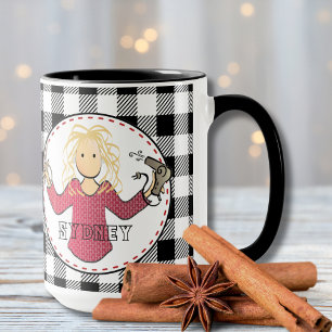 Funny Hair Stylist Beautician Blonde Cartoon Gesch Tasse