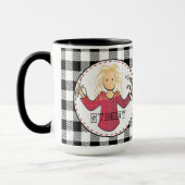 Funny Hair Stylist Beautician Blonde Cartoon Gesch Tasse (Links)
