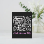 Funny Hair Stylist Equipment Friseur Postkarte (Stehend Vorderseite)