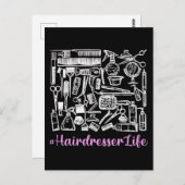 Funny Hair Stylist Equipment Friseur Postkarte (Vorne/Hinten)