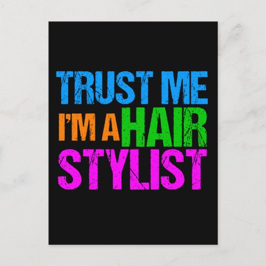 Funny Hair Stylist Postkarte (Vorderseite)