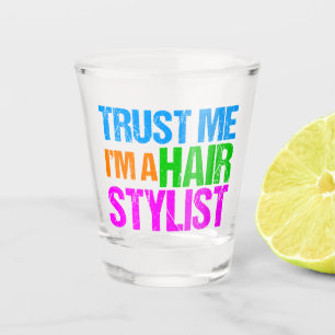 Funny Hair Stylist Schnapsglas