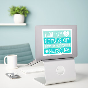 Funny Hair Up Nurlife Decal Sticker