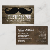 Funny Haircut Slogans Mustache Business Cards Visitenkarte (Vorne/Hinten)