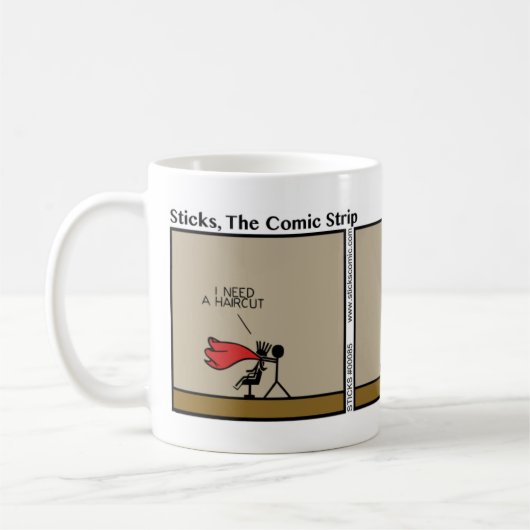 Funny Haircut Stickman Tasse - 085 (Links)