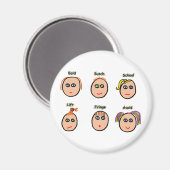 Funny Hairstyles Magnet (Vorderseite/Rückseite)