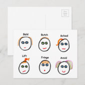 Funny Hairstyles Postkarte (Vorne/Hinten)