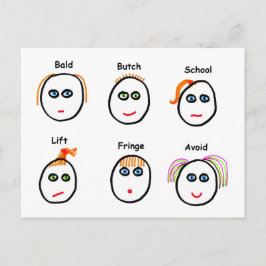 Funny Hairstyles Postkarte