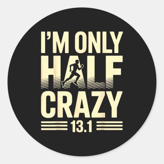 Funny Half Marathon Art For Men Women 13.1 Maratho Runder Aufkleber (Vorderseite)