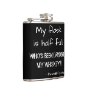 Funny Half Vollziffer Paranoid Optimist Flachmann (Rechts)