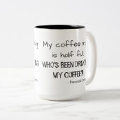 Funny Half Vollziffer Paranoid Optimist Zweifarbige Tasse (VorderseiteRechts)