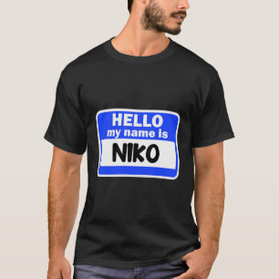 Funny Hallo, mein Name ist Niko auf Nametag Introd T-Shirt