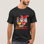 Funny Hallothanksmas Gnomes Happy Hallowthanksmas T-Shirt (Vorderseite)