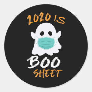Funny Halloween 2020 ist Boo Sheet Runder Aufkleber