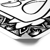 Funny Halloween Angry Candle Coloring Page Poster (Ecke)