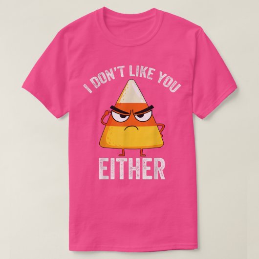 Funny Halloween Angry Candy Corn, ich mag dich nic T-Shirt (Design vorne)