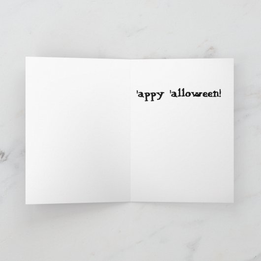 Funny Halloween - Angry Cat ist ein Pirate Karte (Innenseite)