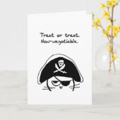 Funny Halloween - Angry Cat ist ein Pirate Karte (Gelbe Blume)