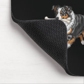 Funny Halloween Australian Shepherd and Skeleton Mousepad (Ecke)