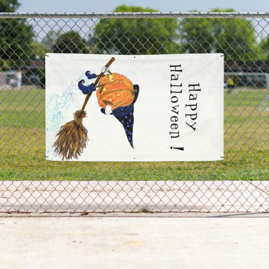 Funny Halloween Banner Hexenkürbis (Insitu)