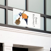 Funny Halloween Banner Hexenkürbis (Äußeres Gebäude)