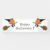 Funny Halloween Banner Hexenkürbis (Horizontal)
