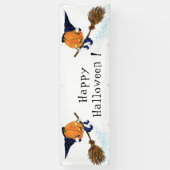 Funny Halloween Banner Hexenkürbis (Vertikal)