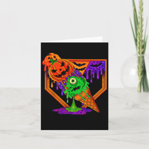Funny Halloween Baseball Ice Cream Tropfen Boys Gi Karte