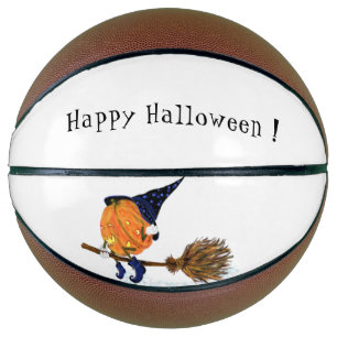 Funny Halloween Basketball Hexenkürbis