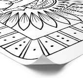 Funny Halloween Bat Coloring Page Poster (Ecke)