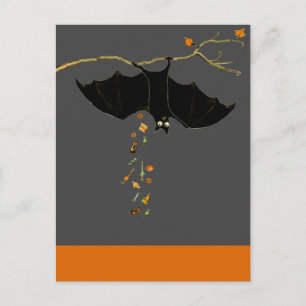 Funny Halloween Bat Postkarte