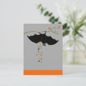 Funny Halloween Bat Postkarte (Stehend Vorderseite)