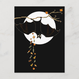 Funny Halloween Bat Postkarte