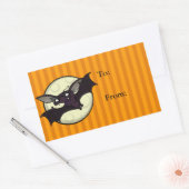 FUNNY HALLOWEEN BAT RECTANGLE GIFT STICKERS (Umschlag)