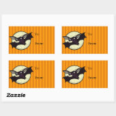 FUNNY HALLOWEEN BAT RECTANGLE GIFT STICKERS (Blatt)
