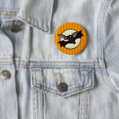 FUNNY HALLOWEEN BAT ROUND BUTTON (Beispiel)
