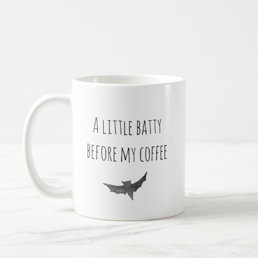 Funny Halloween Batty Kaffeetasse (Links)