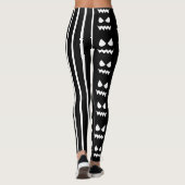 Funny Halloween Beängstigend Pumpkin Face Schwarz- Leggings (Rückseite)