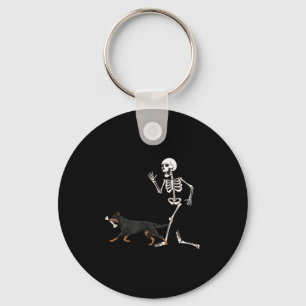 Funny Halloween Beauceron and Skeleton Schlüsselanhänger