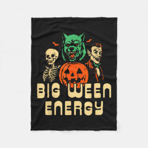 Funny Halloween Big Ween Energy Uni Fleecedecke