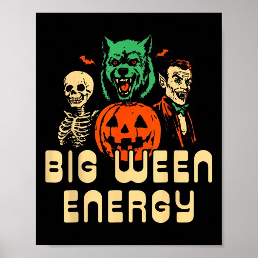 Funny Halloween Big Ween Energy Uni Poster (Vorne)