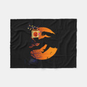 Funny Halloween Bigfoot Trick Or Treating Full Moo Fleecedecke (Vorderseite (Horizontal))