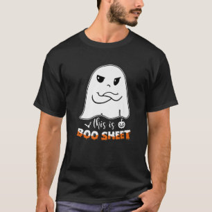 Funny Halloween Boo Ghost Sheet Puebdesign Spaß C T-Shirt