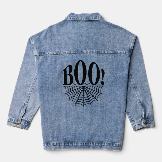 Funny Halloween boo Jeansjacke (Rückseite)