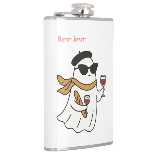 Funny Halloween Boo Jour Trick oder Treat Flachmann (Rechts)