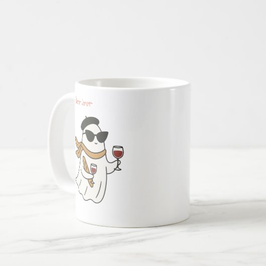 Funny Halloween Boo Jour Trick oder Treat Kaffeetasse (Vorderseite Links)