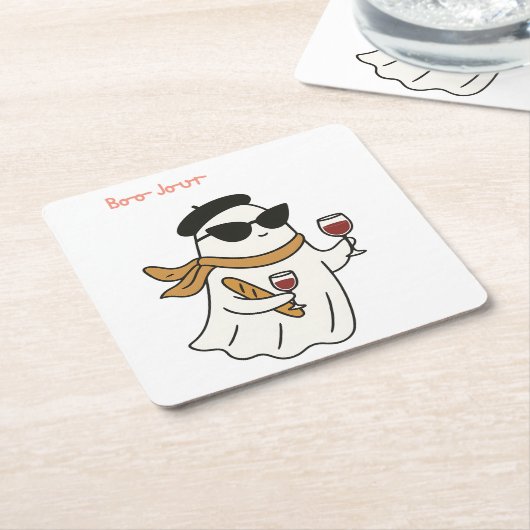 Funny Halloween Boo Jour Trick oder Treat Rechteckiger Pappuntersetzer (angewinkelt)